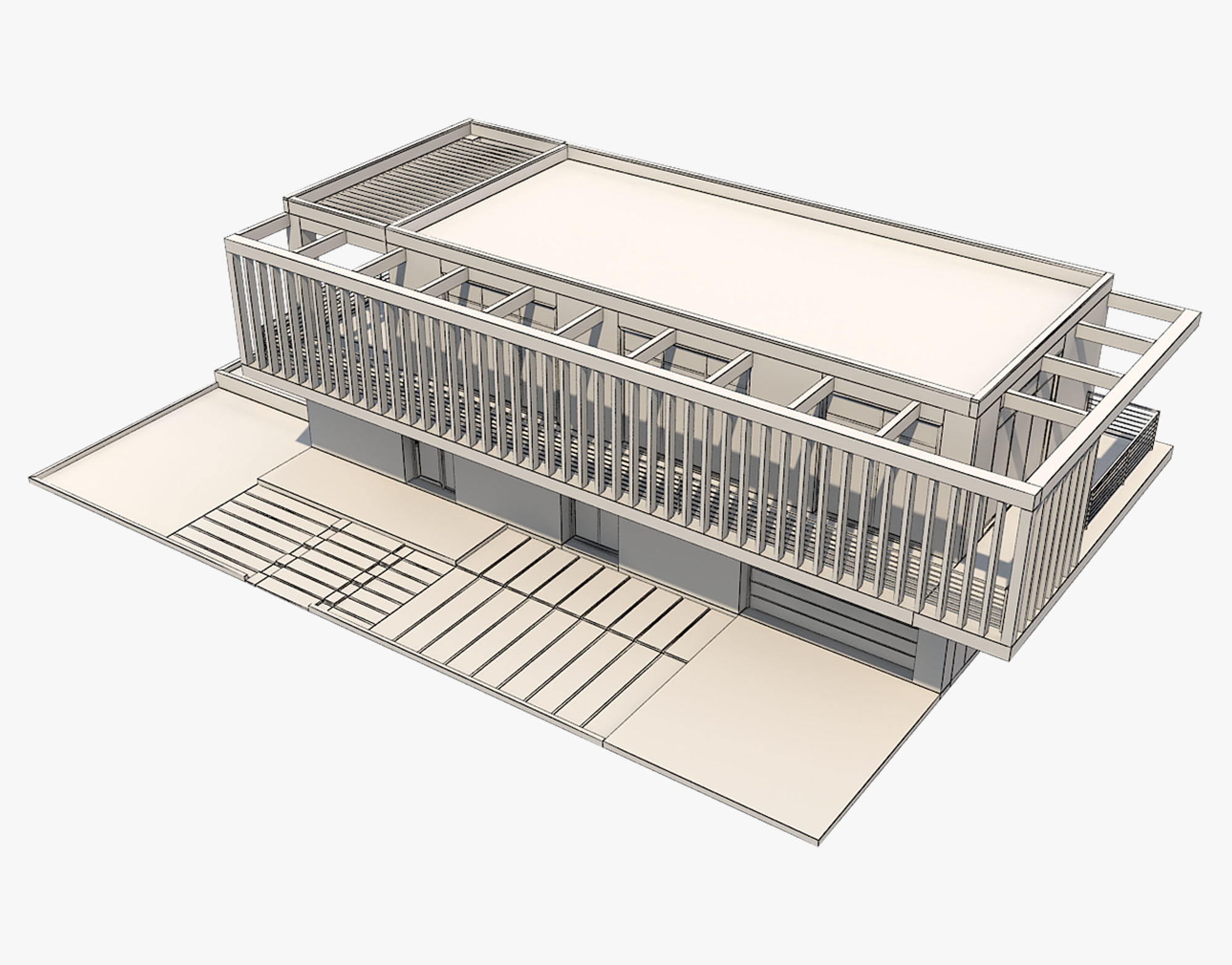 Modern House 7 3D model_5