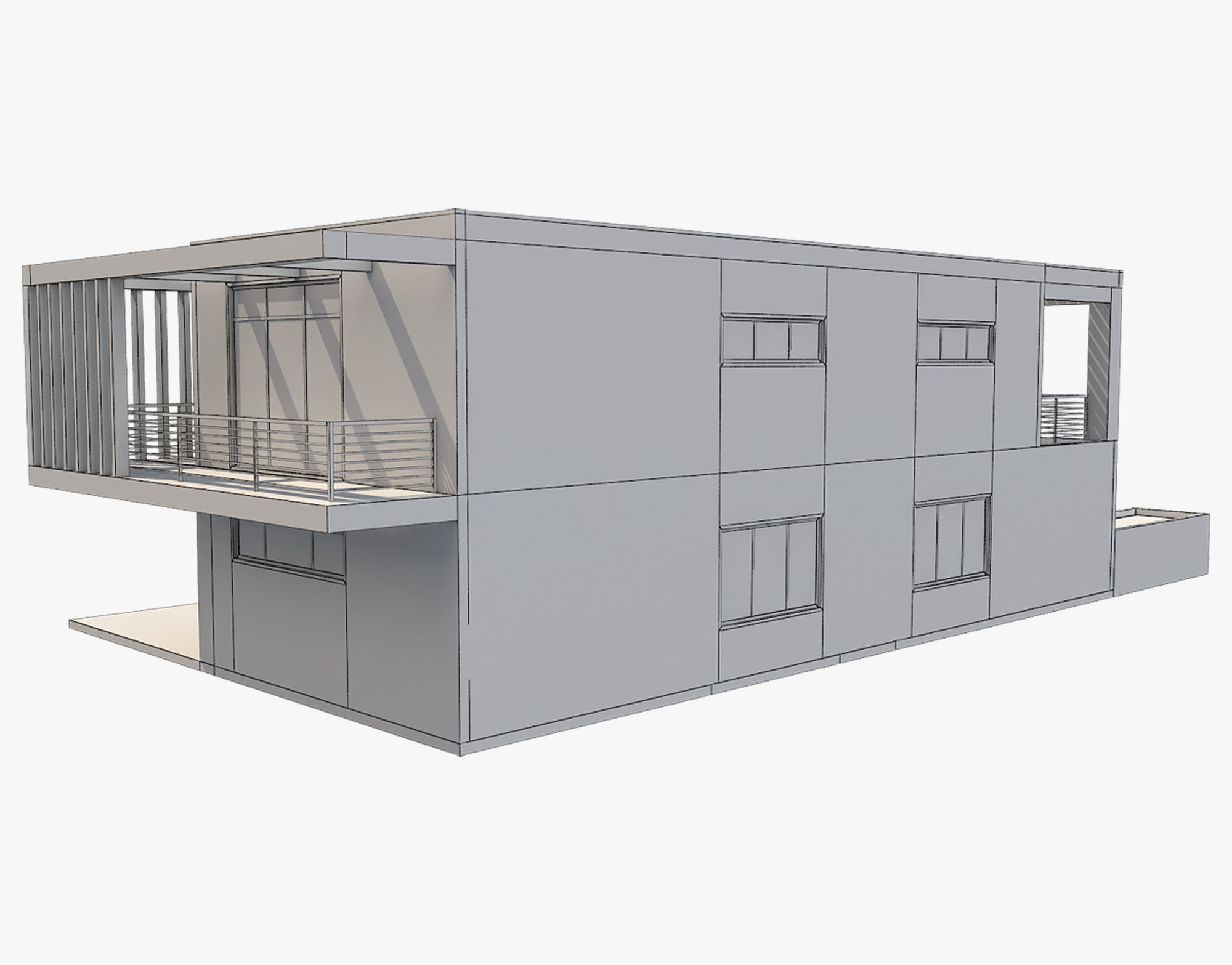 Modern House 7 3D model_3