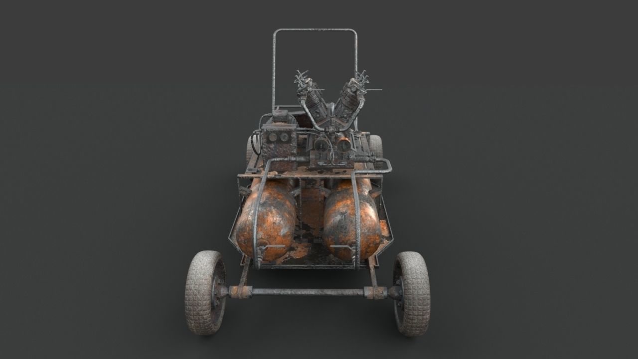 Rusted machinery device 3D model_3