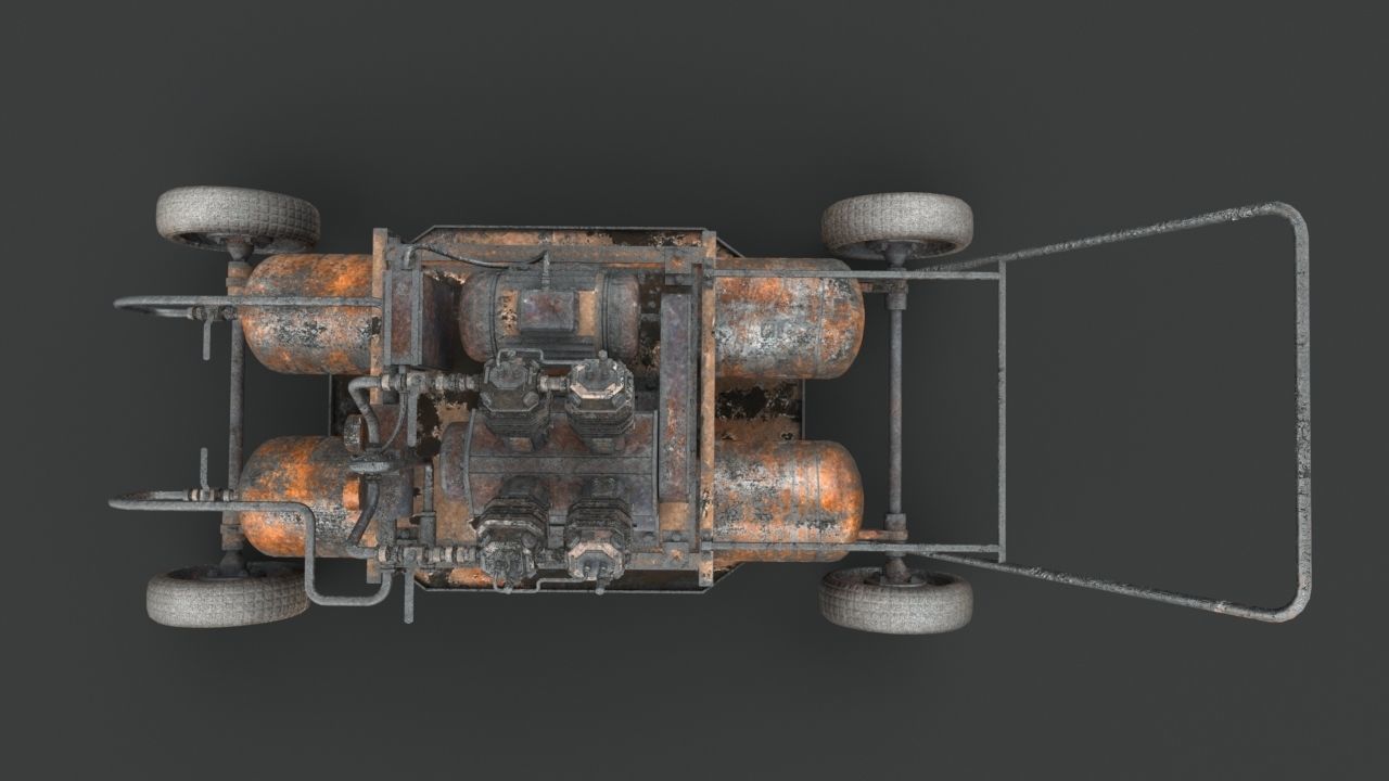 Rusted machinery device 3D model_7