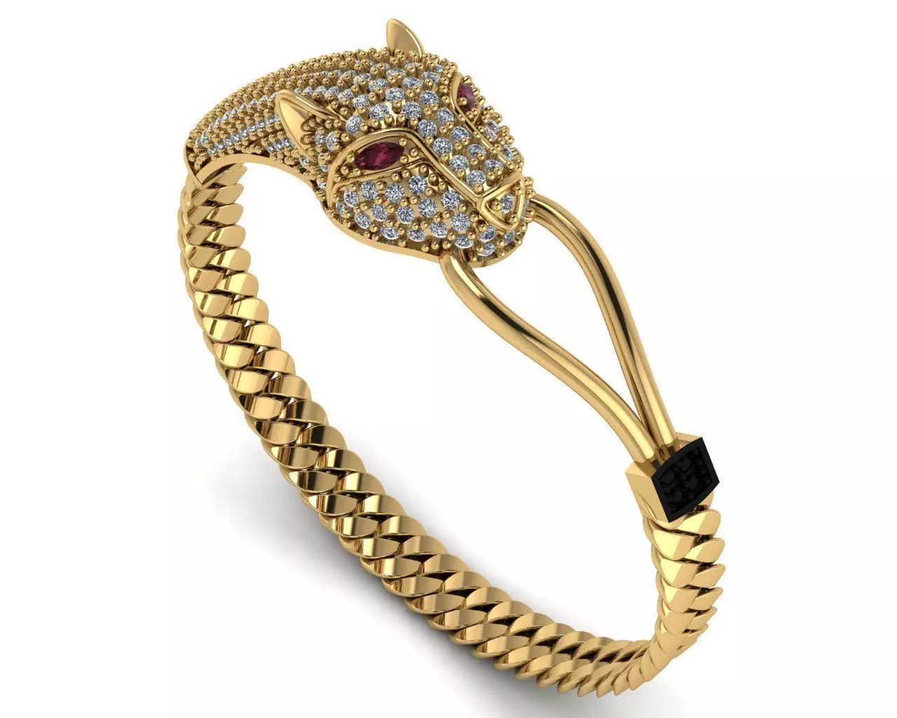 Tiger bracelet 3D model_0