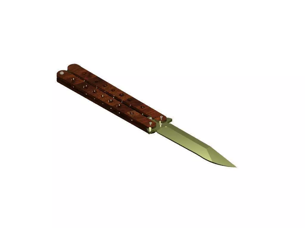 Butterfly knife 3D print model