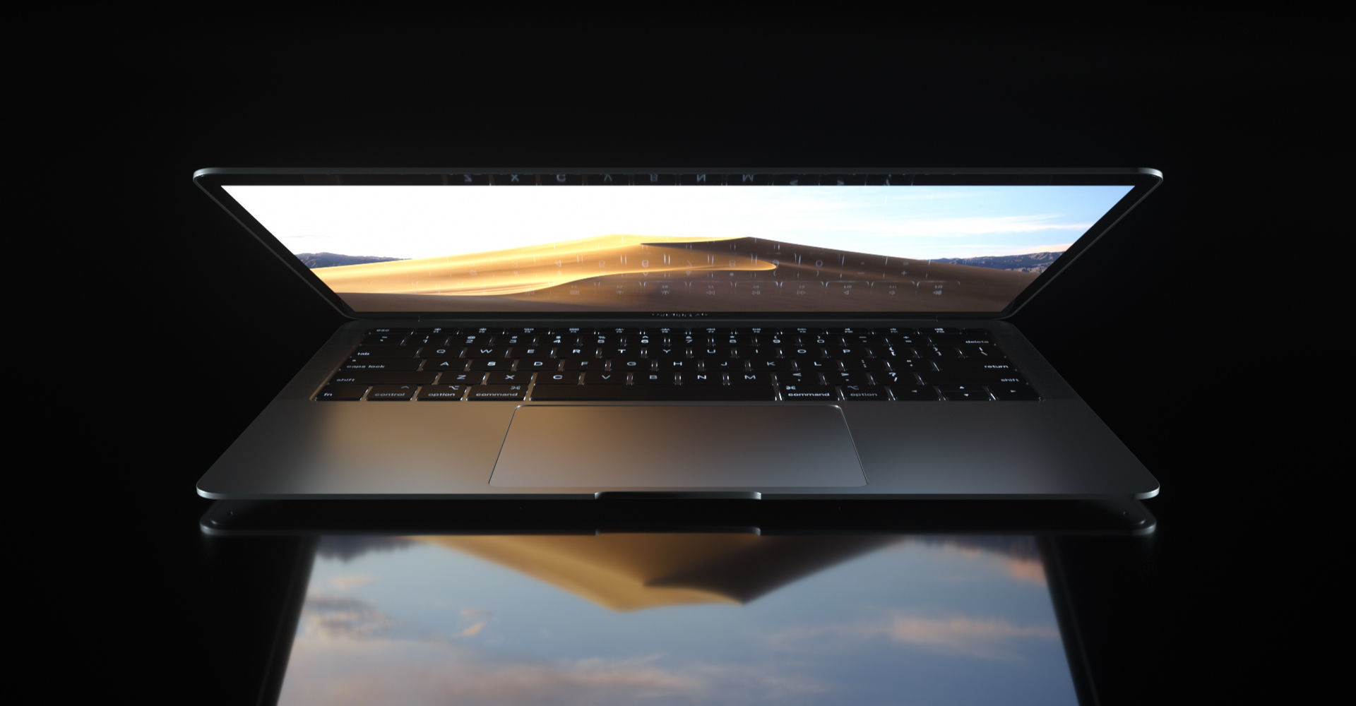MacBook Air Low-poly 3D model_1