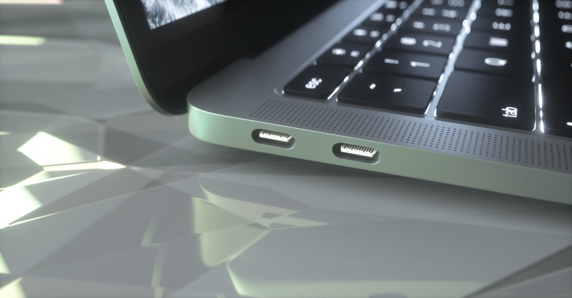 MacBook Air Low-poly 3D model_31