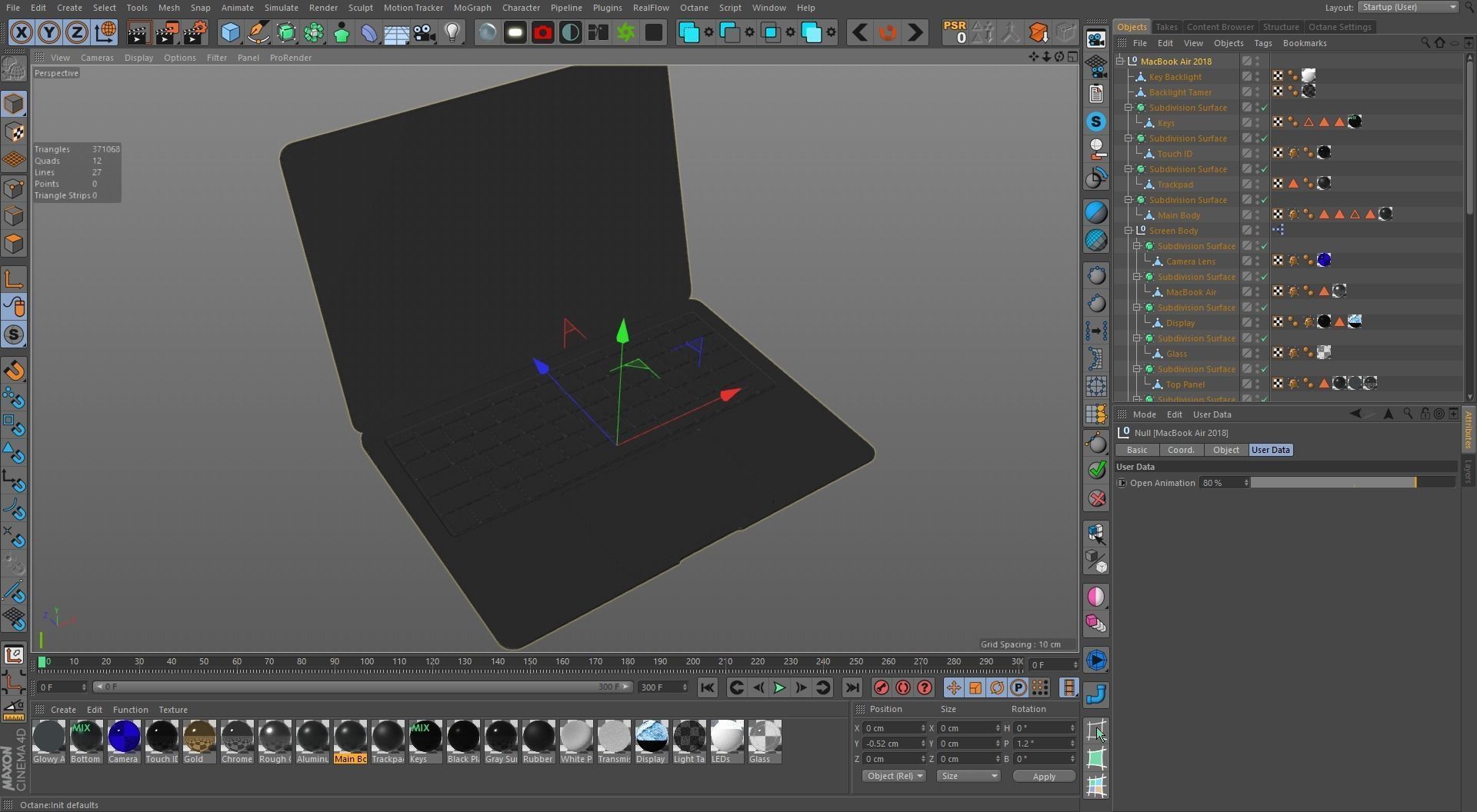 MacBook Air Low-poly 3D model_43