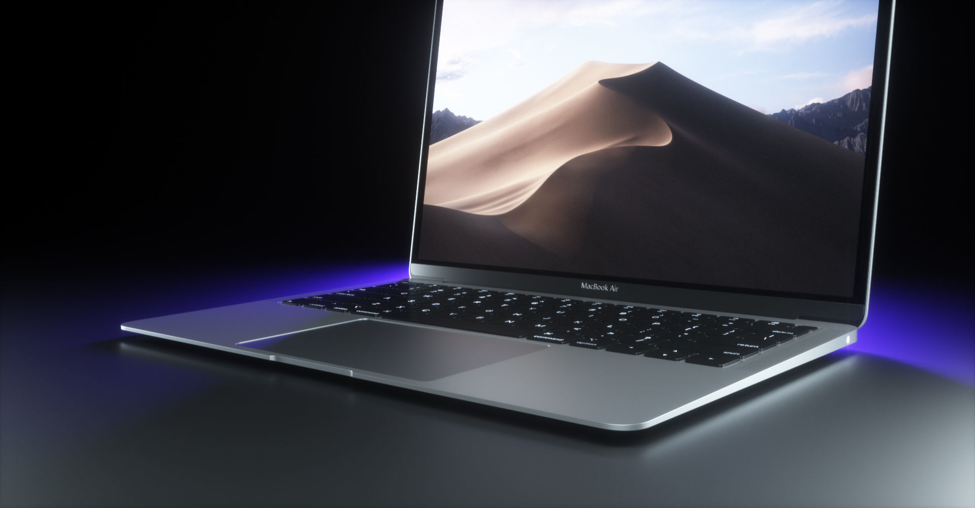 MacBook Air Low-poly 3D model_20