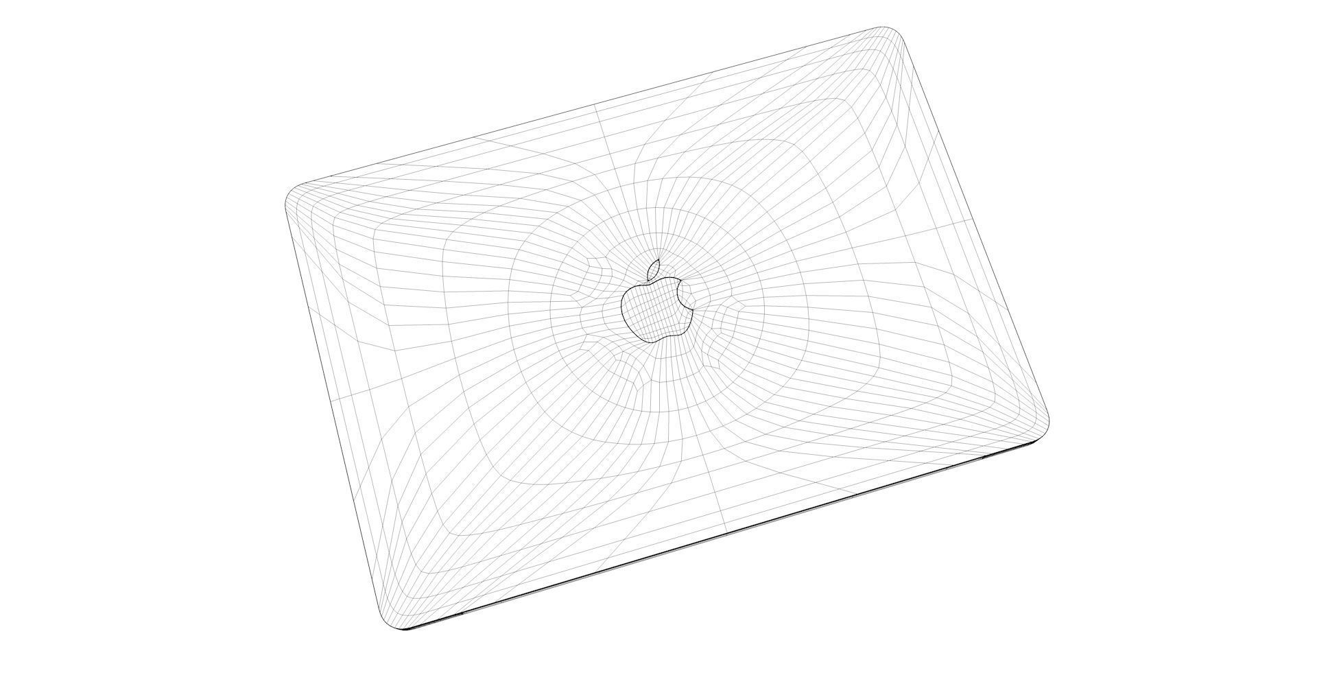 MacBook Air Low-poly 3D model_14