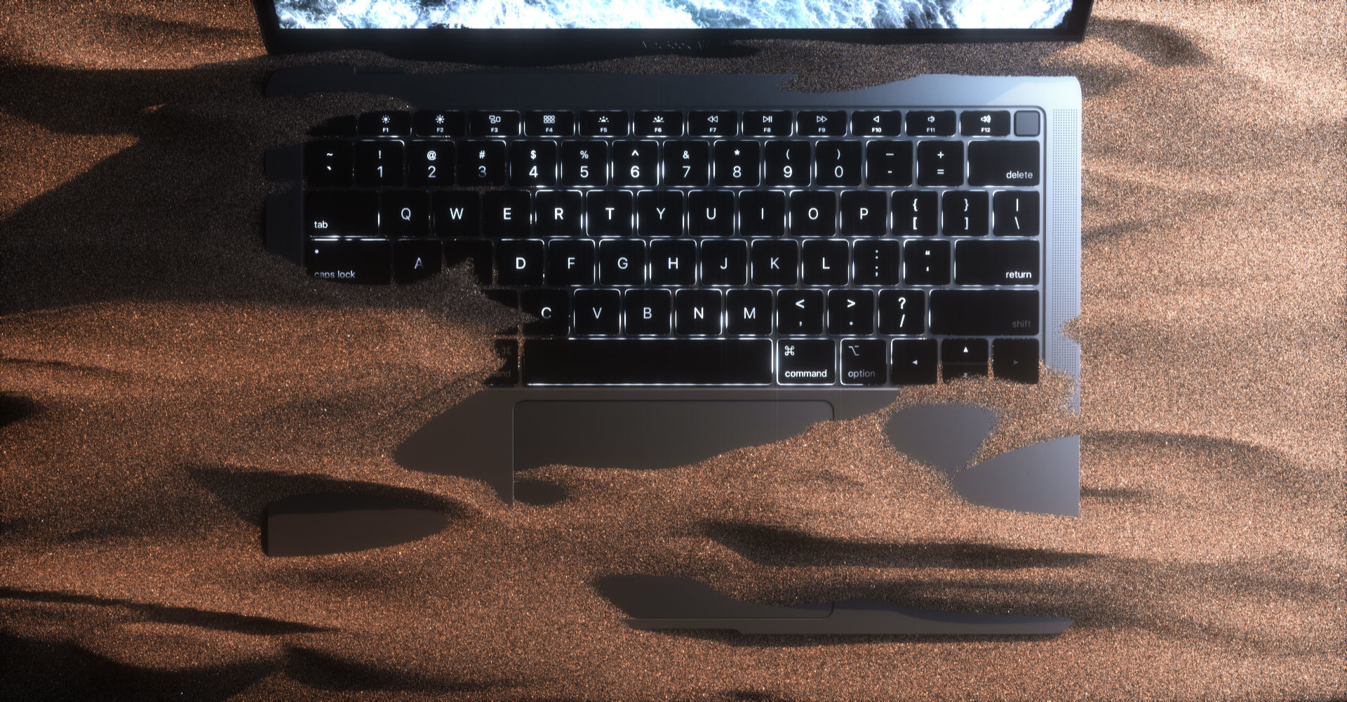 MacBook Air Low-poly 3D model_8
