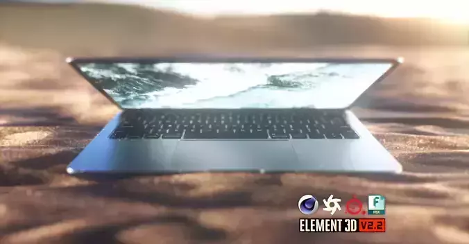 MacBook Air Low-poly 3D model