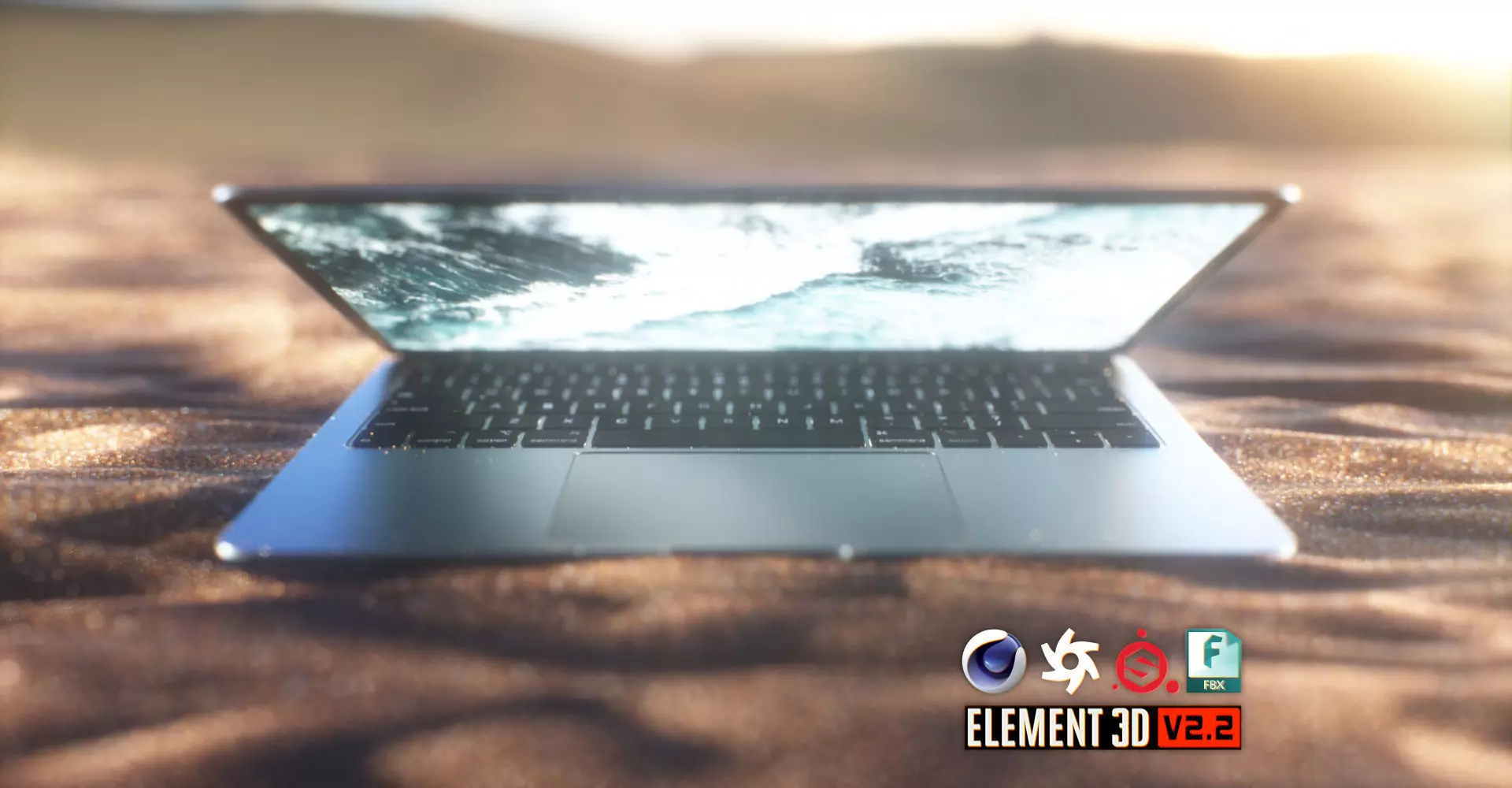MacBook Air Low-poly 3D model_0
