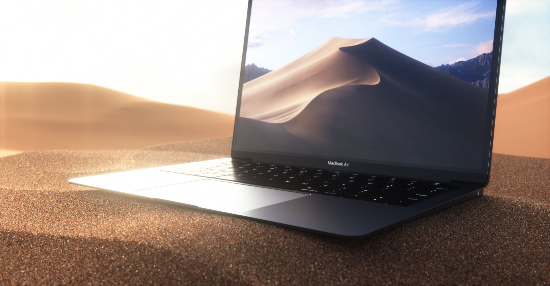 MacBook Air Low-poly 3D model_4