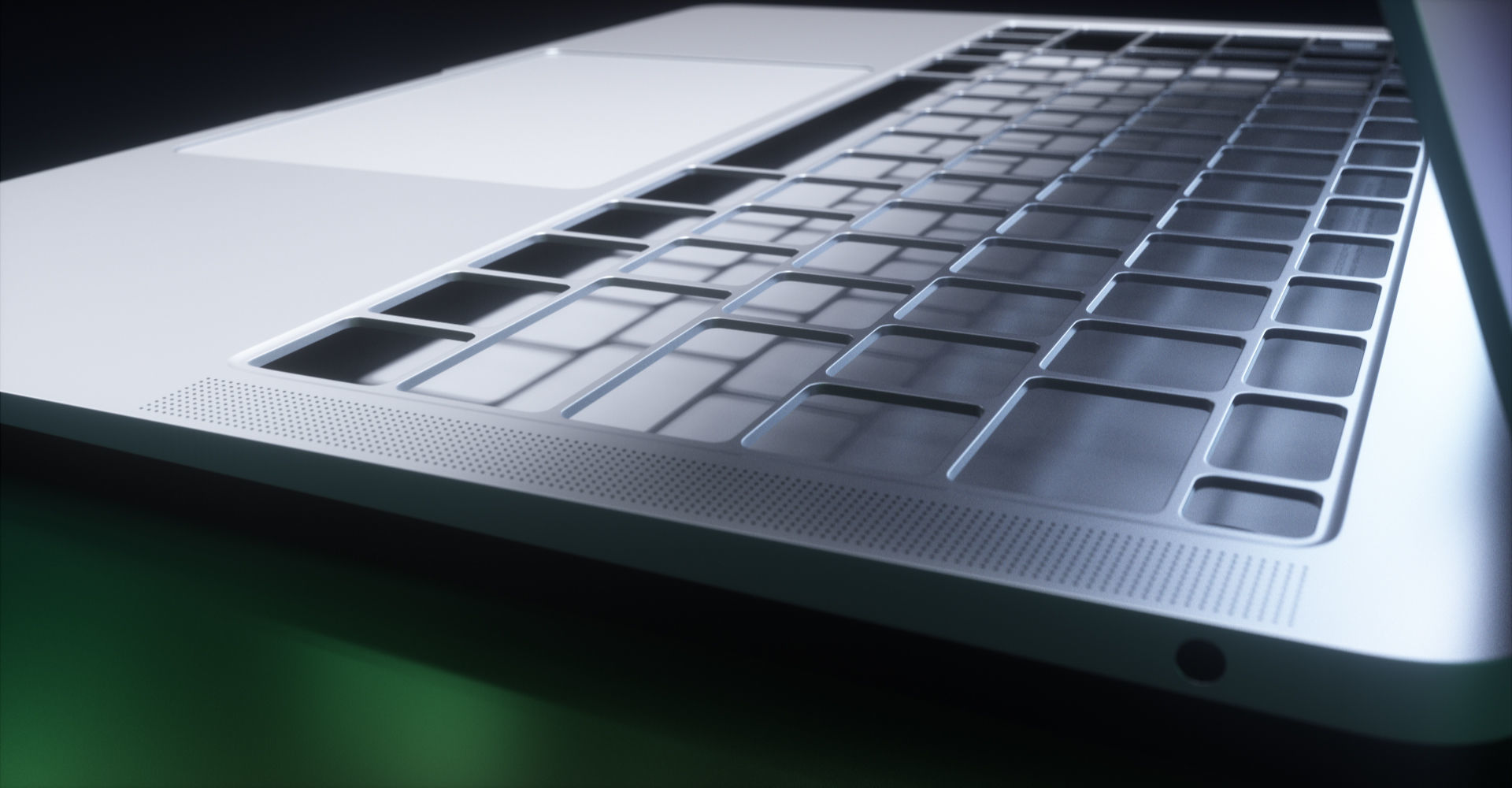 MacBook Air Low-poly 3D model_42