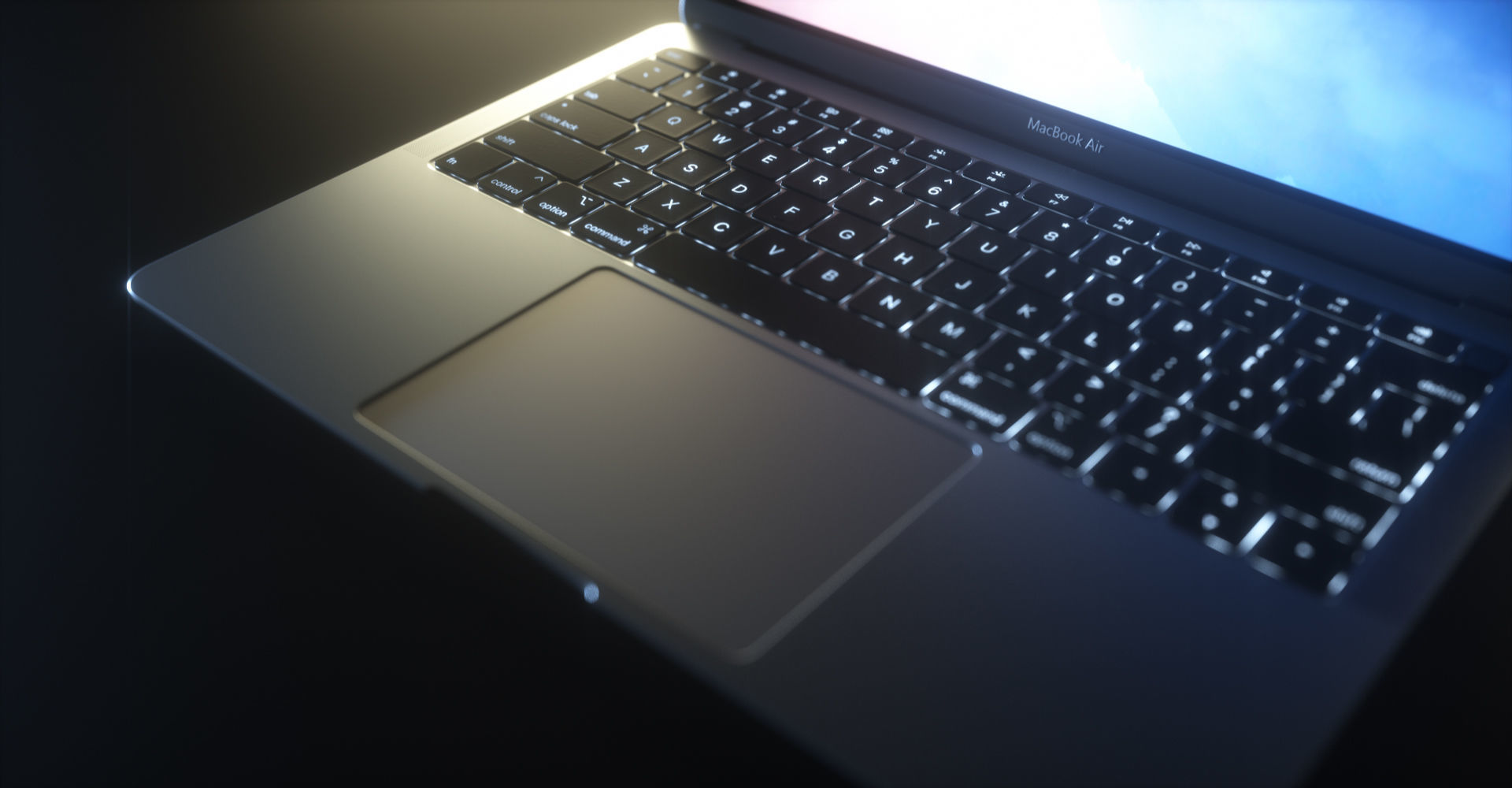 MacBook Air Low-poly 3D model_5
