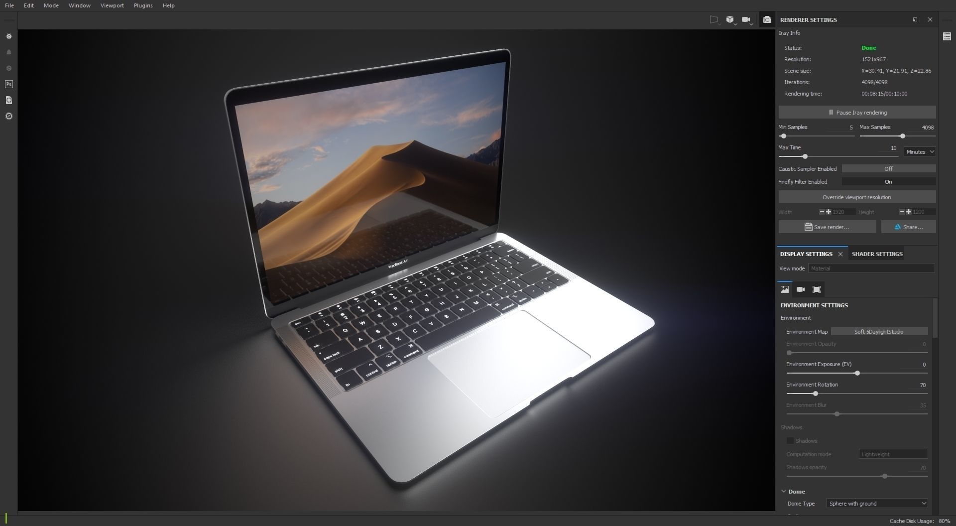 MacBook Air Low-poly 3D model_44