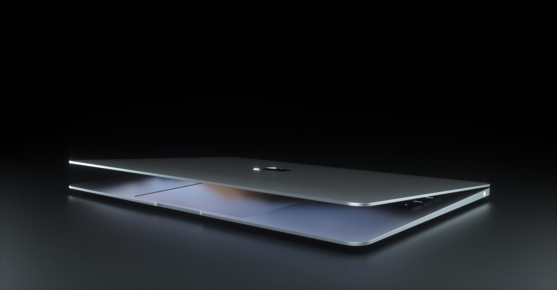MacBook Air Low-poly 3D model_19