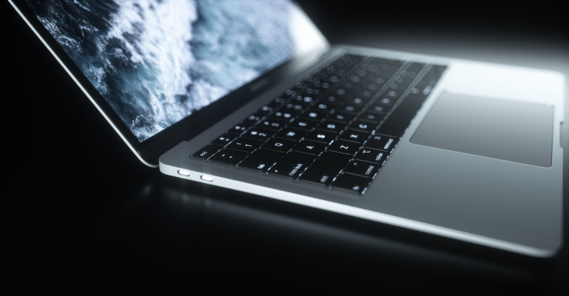 MacBook Air Low-poly 3D model_21