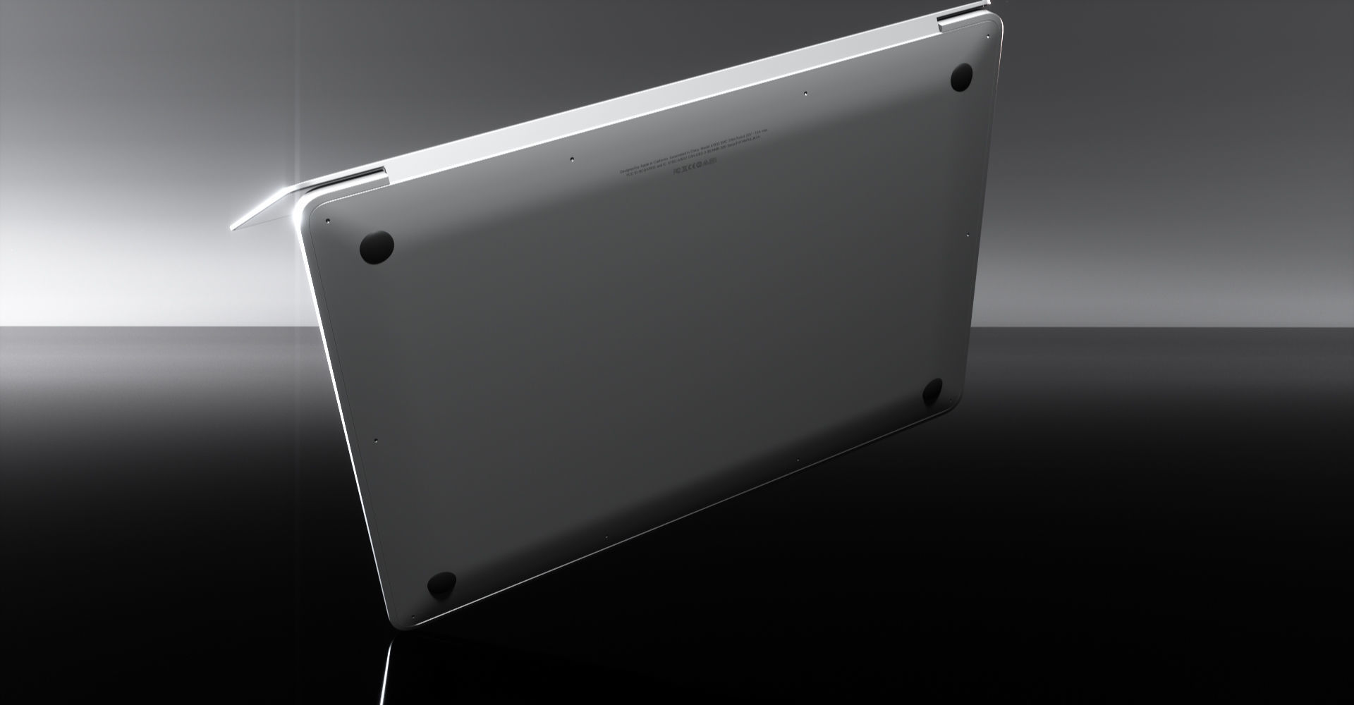 MacBook Air Low-poly 3D model_40