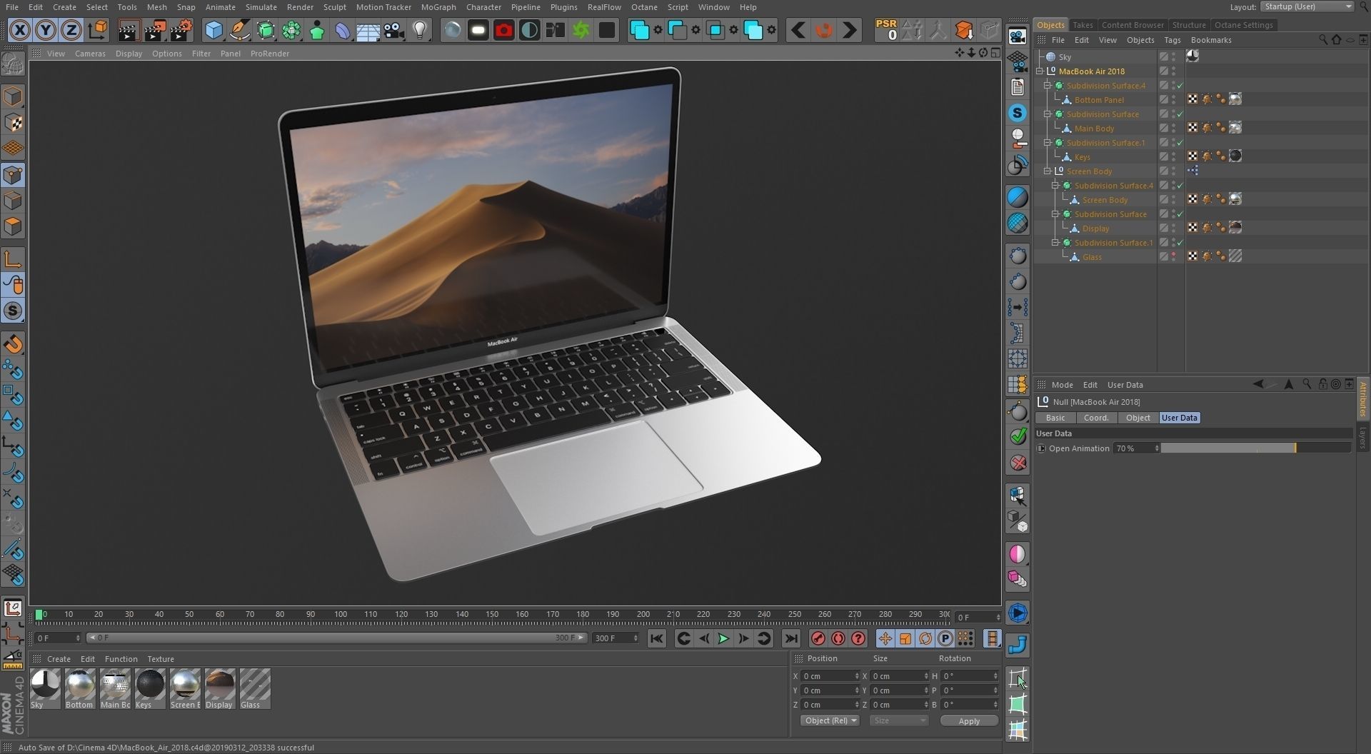 MacBook Air Low-poly 3D model_45