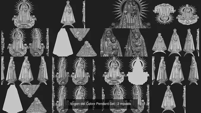 Virgen del Cobre Pendant Set