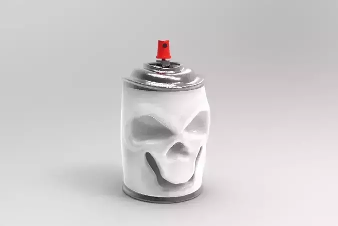 skull spray paint Free 3D model