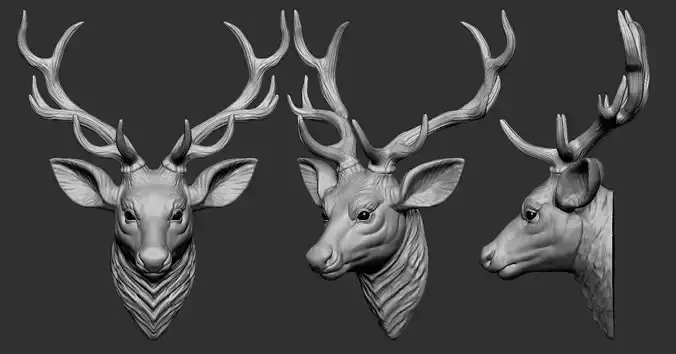 Deer Head 3D print model
