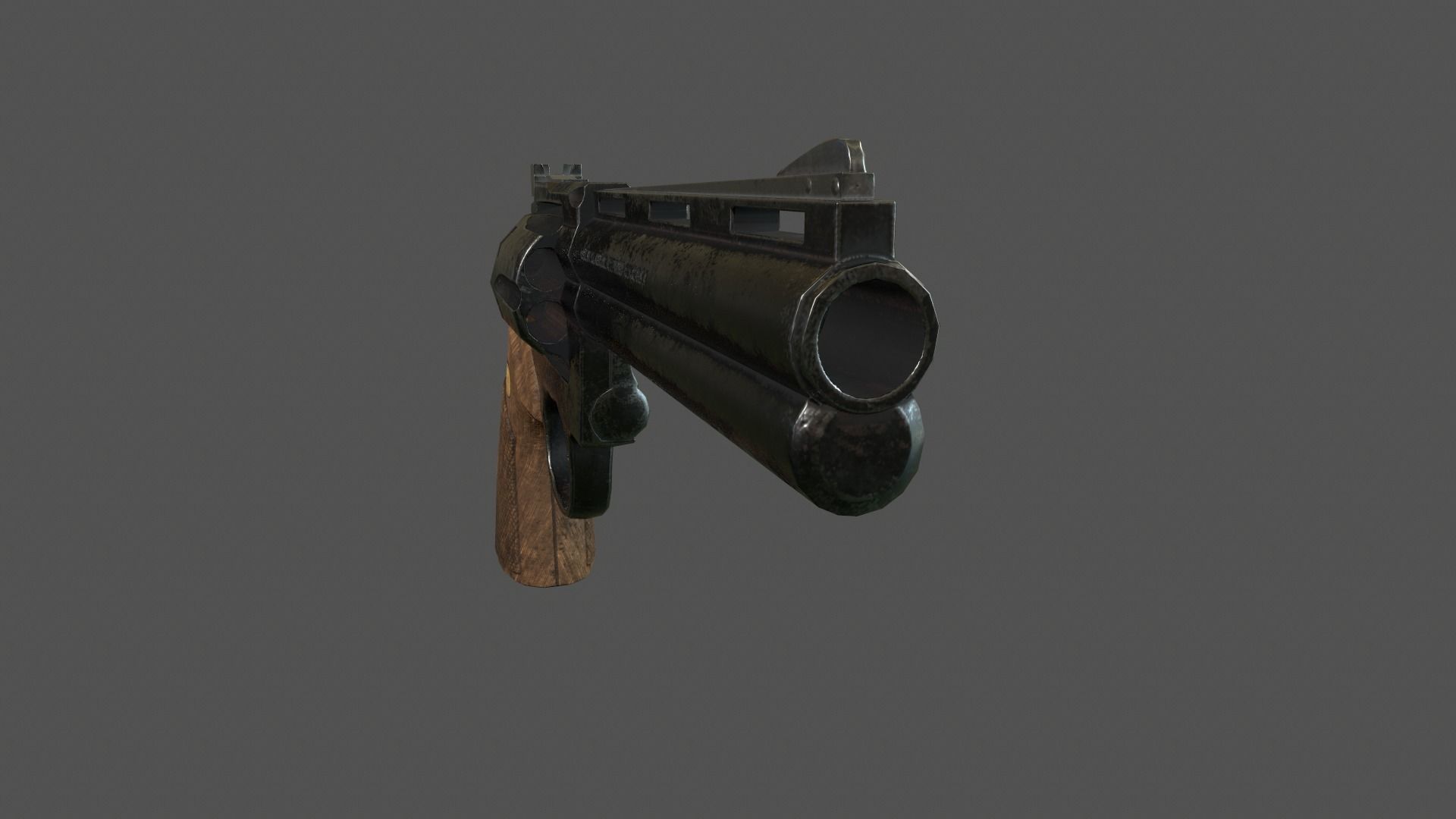 Magnum Gun Low-poly 3D model_8