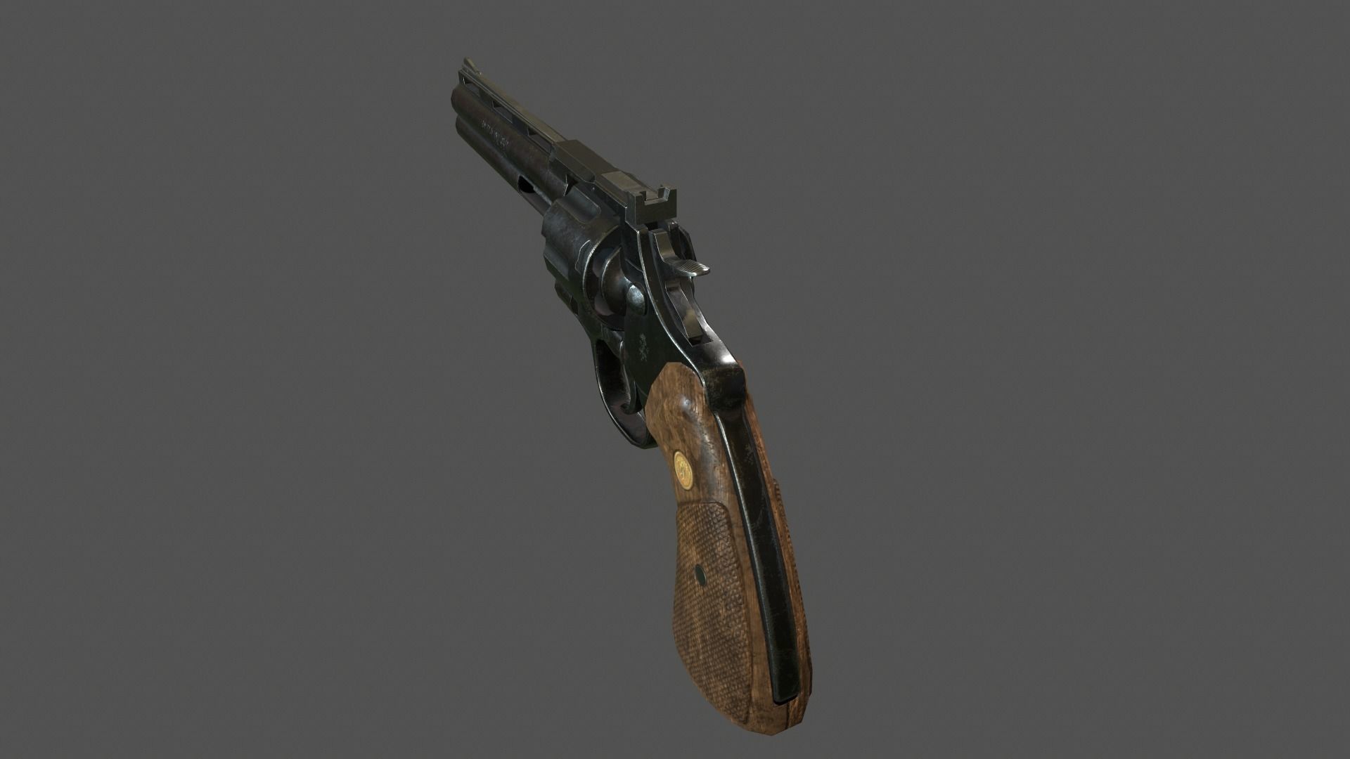 Magnum Gun Low-poly 3D model_4