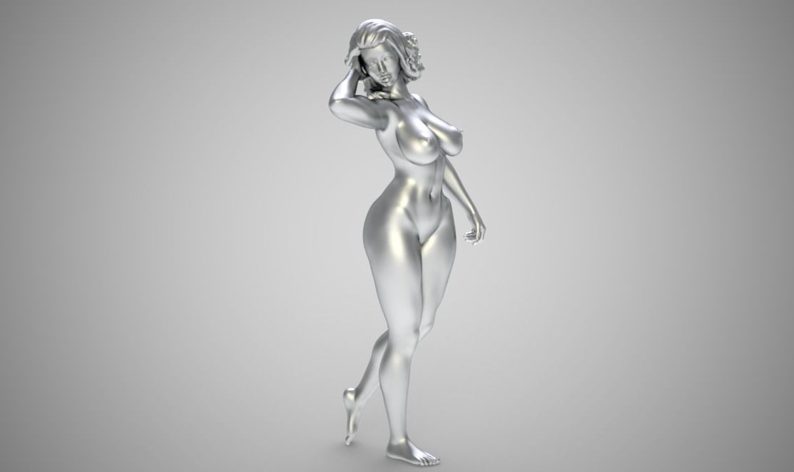 Topless Woman 3D print model_9