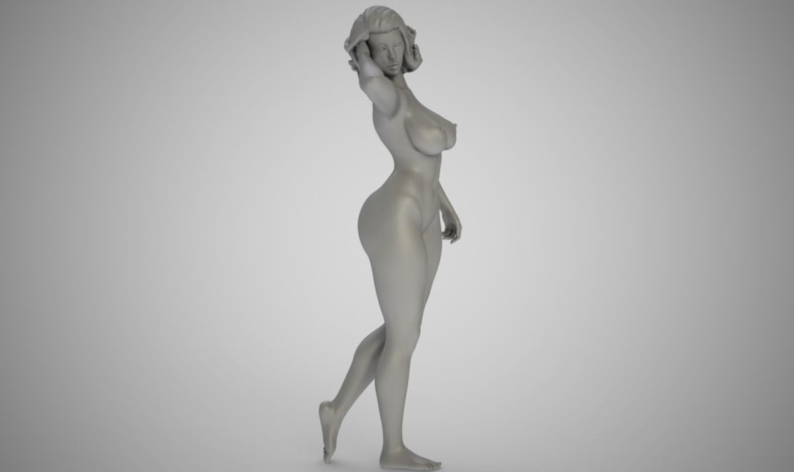 Topless Woman 3D print model_2