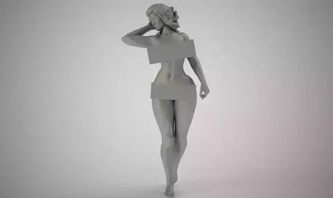 Topless Woman 3D print model