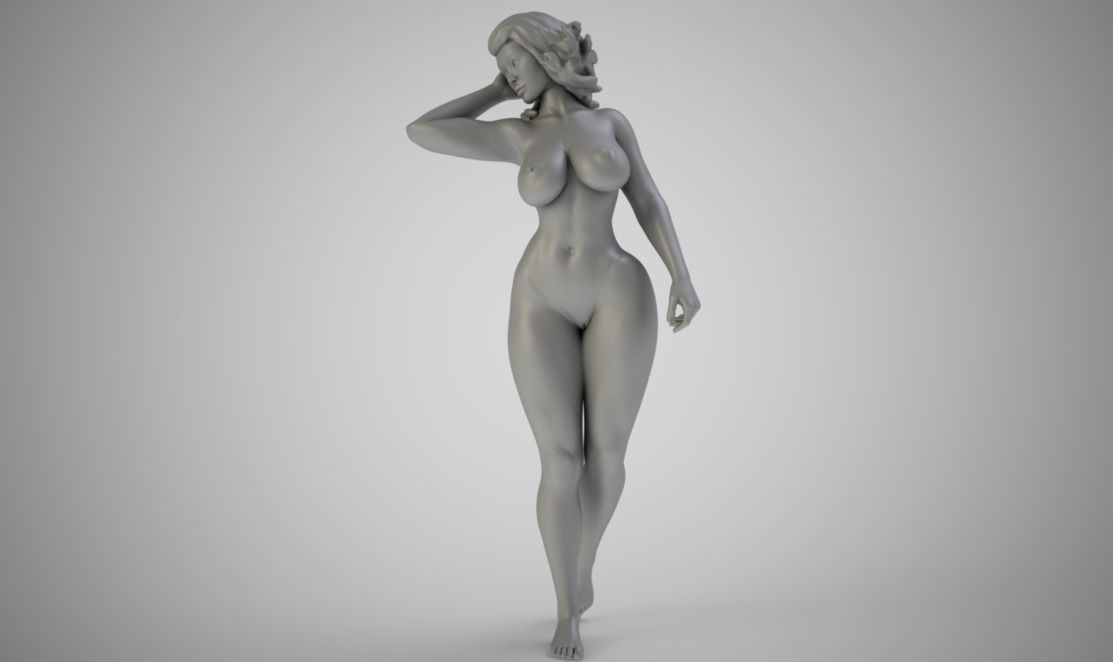 Topless Woman 3D print model_1