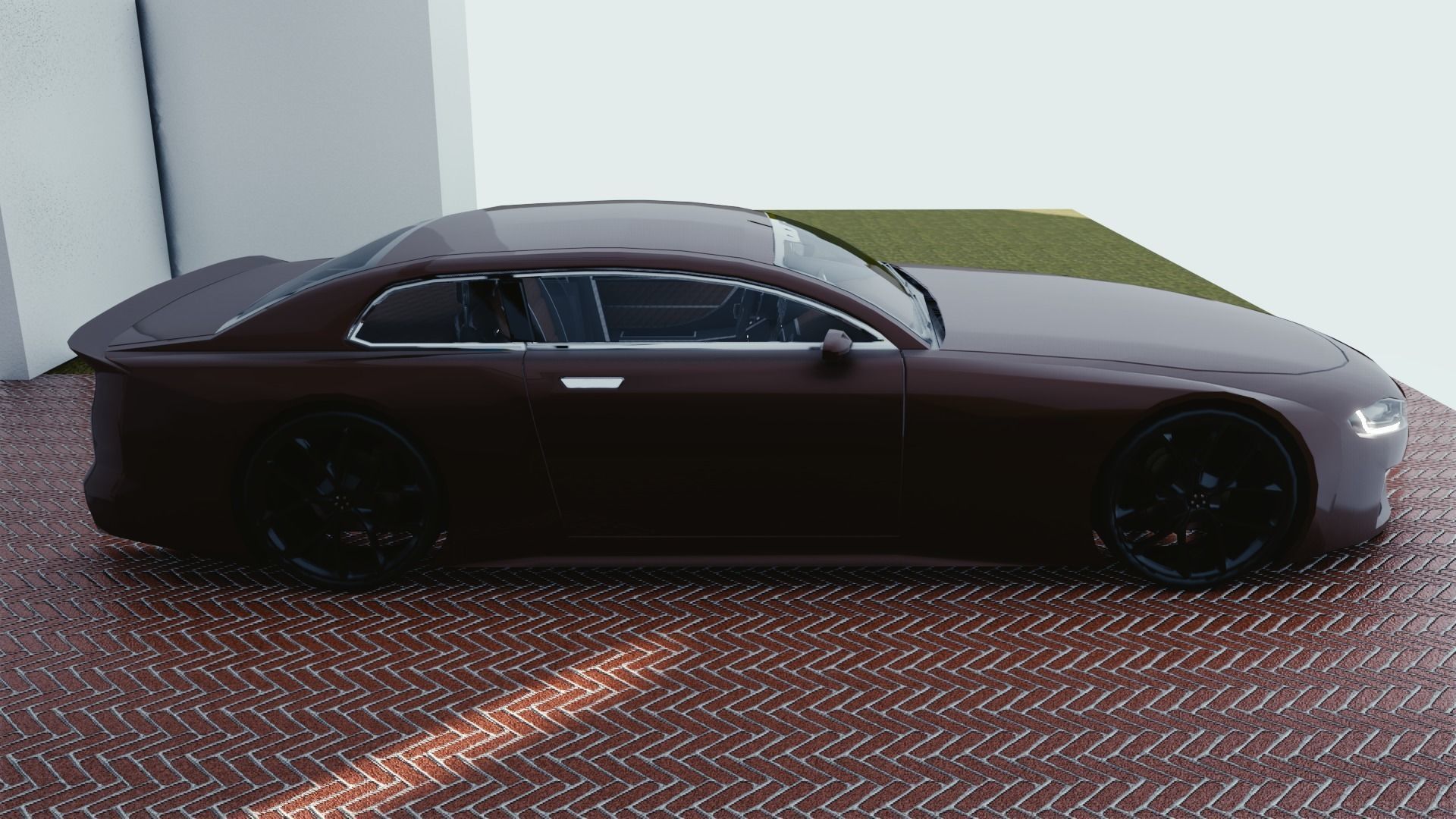 BLENDER EEVEE Brandless Sports GT  Low-poly 3D model_1