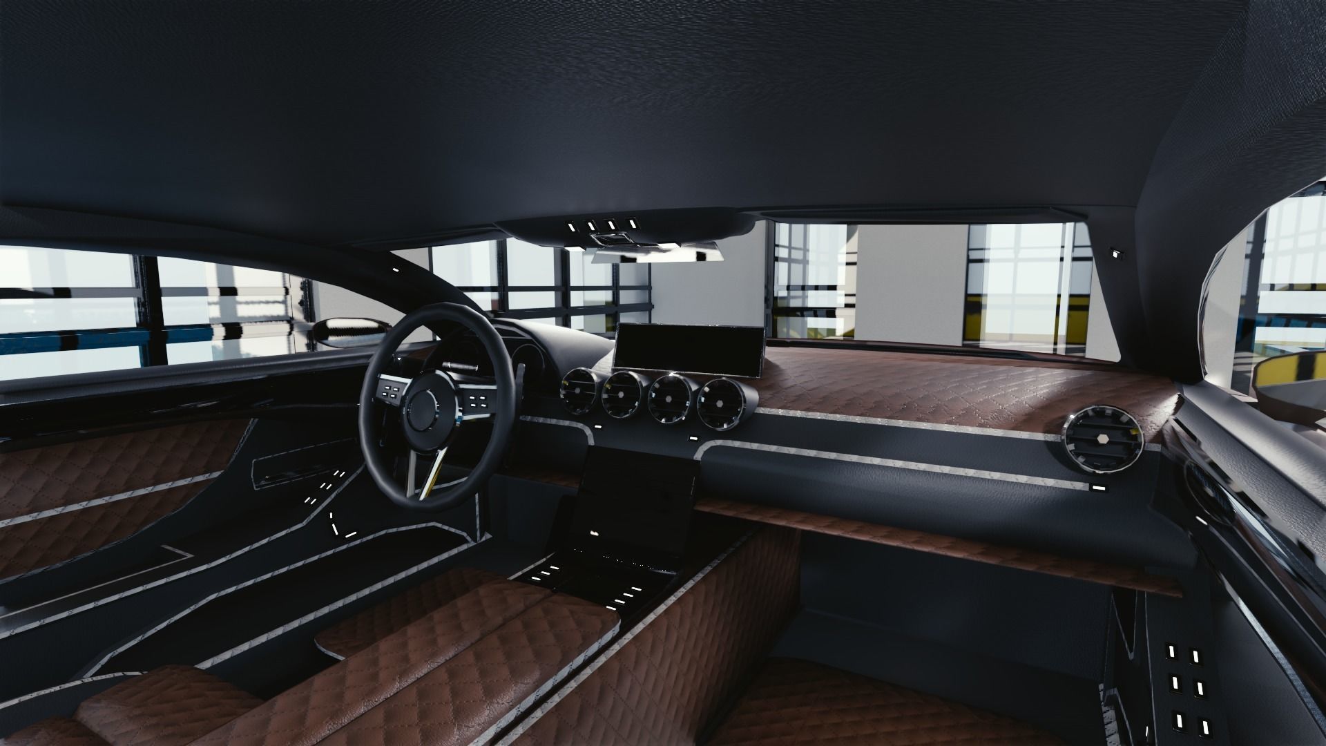 BLENDER EEVEE Brandless Sports GT  Low-poly 3D model_6