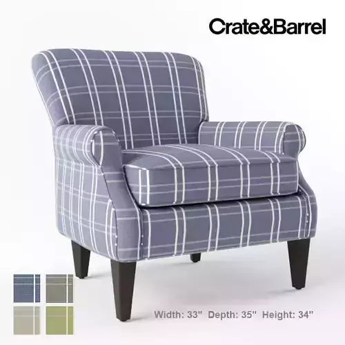 Crate and Barrel Elyse chair 3D model