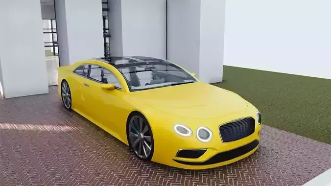 BLENDER EEVEE Brandless Extended Wheelbase 2 door sedan