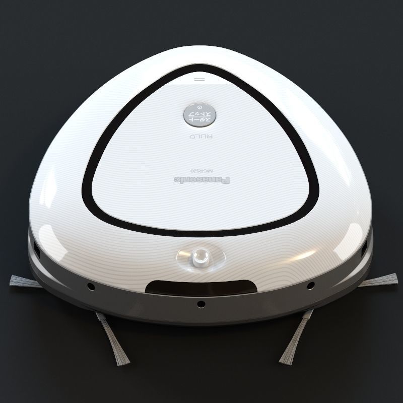 Panasonic RULO robot vacuum white 3D model_2