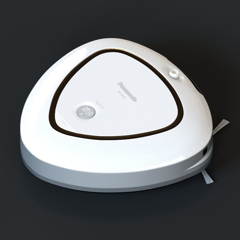 Panasonic RULO robot vacuum white 3D model_1