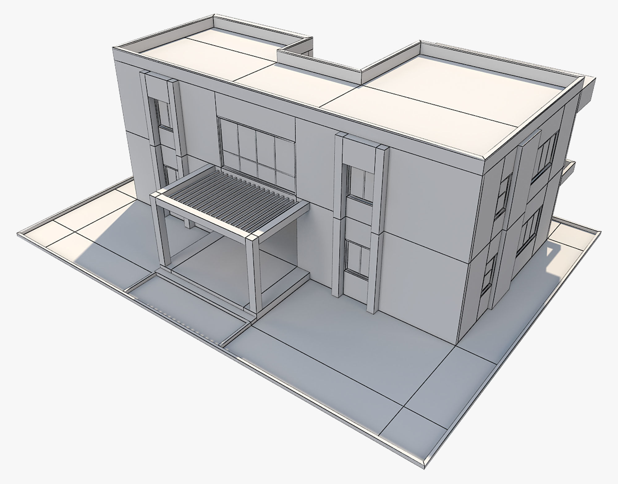 Modern House 8 3D model_6