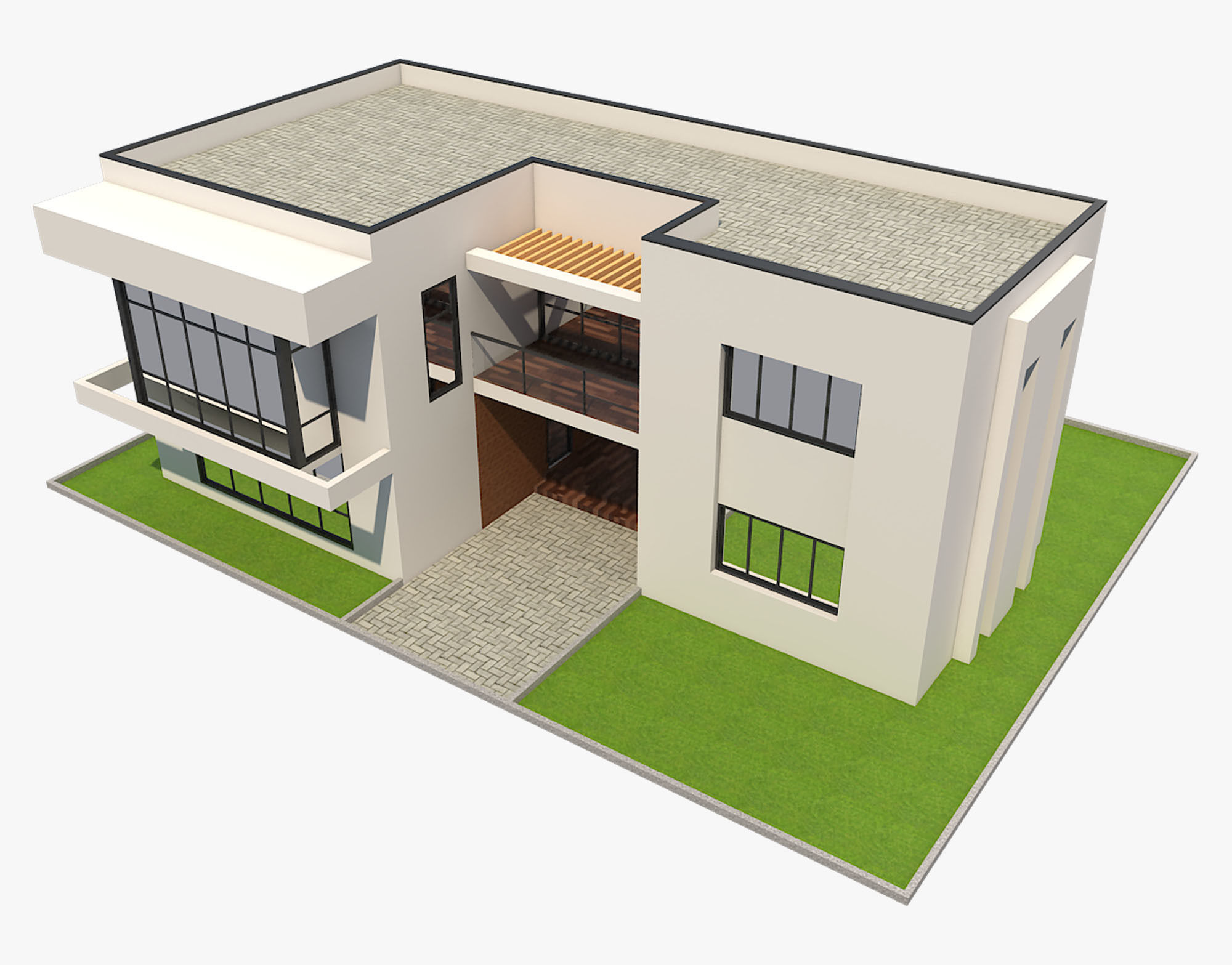Modern House 8 3D model_14
