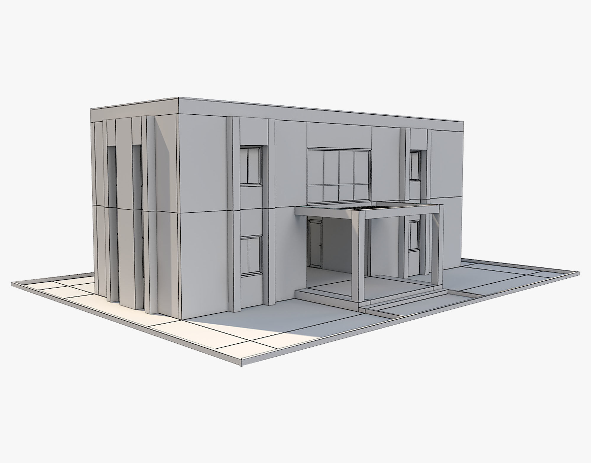 Modern House 8 3D model_3