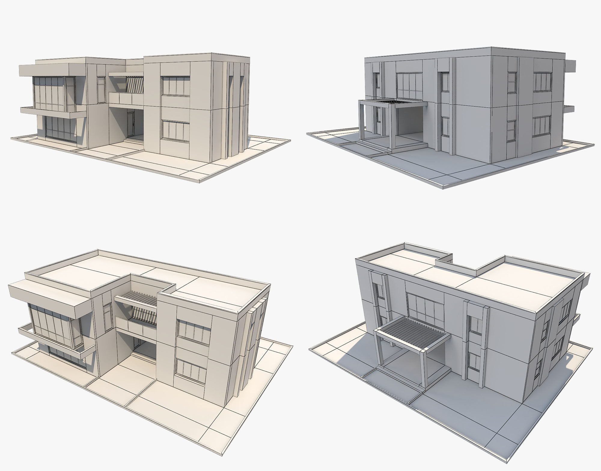 Modern House 8 3D model_7