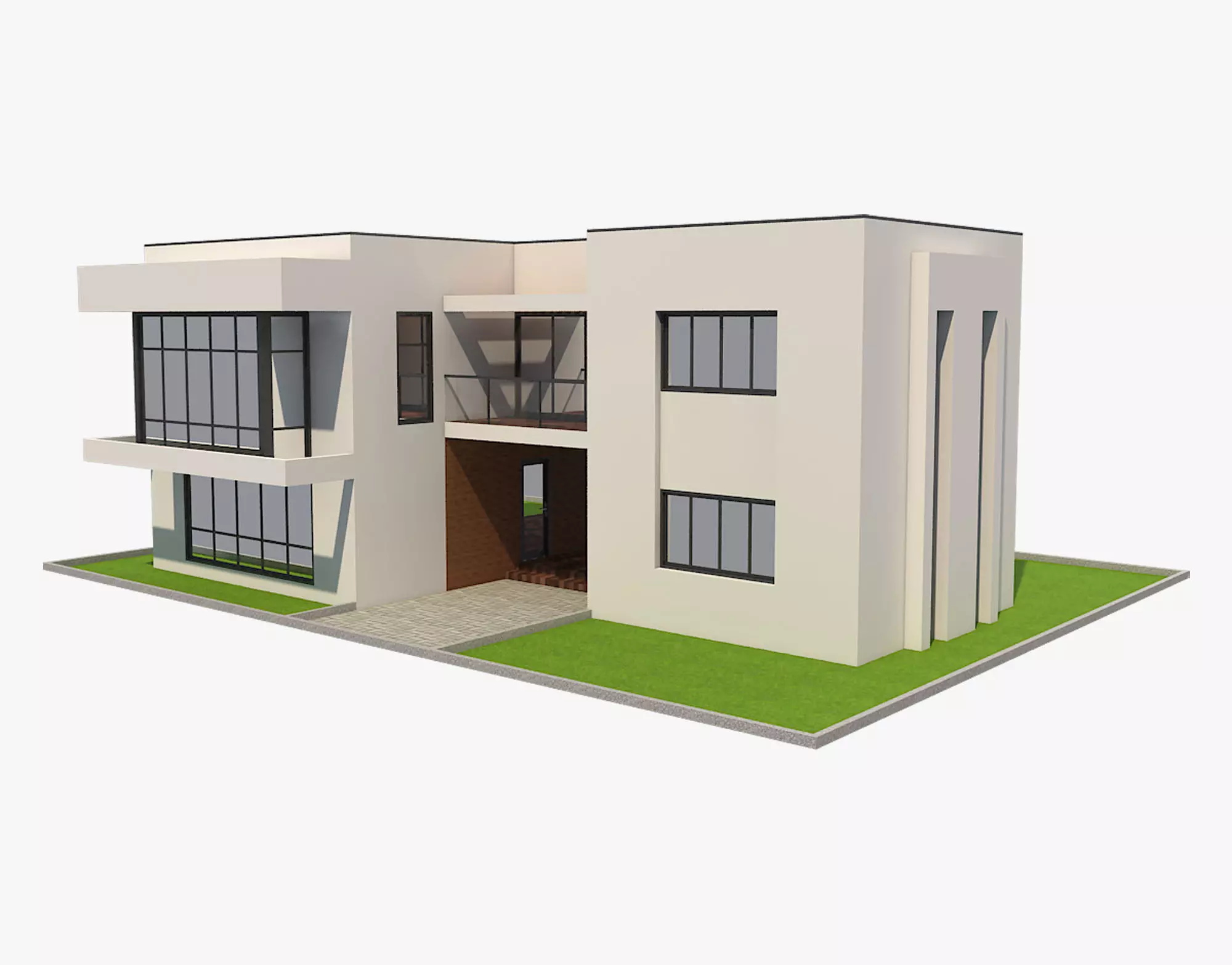 Modern House 8 3D model_0
