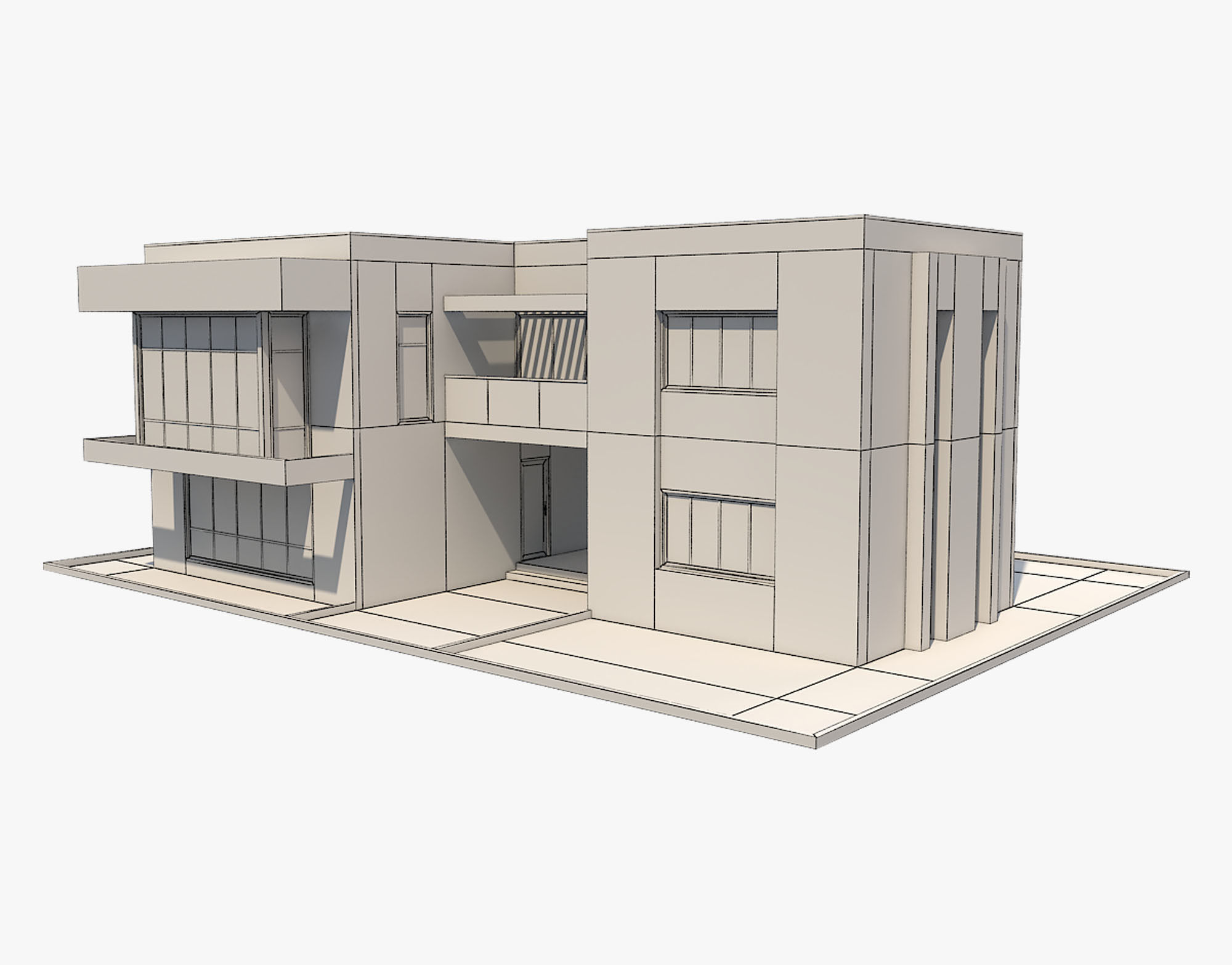 Modern House 8 3D model_2
