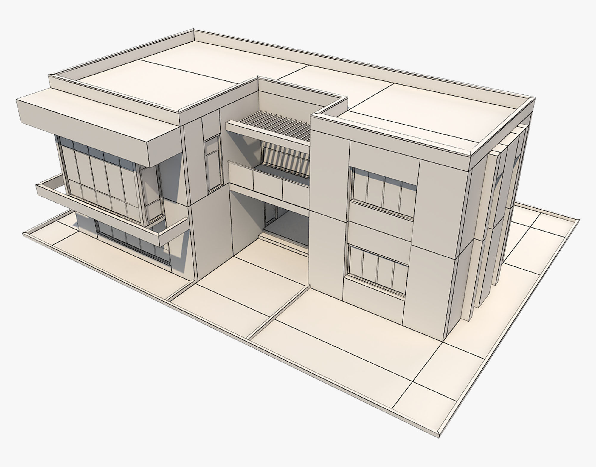 Modern House 8 3D model_5
