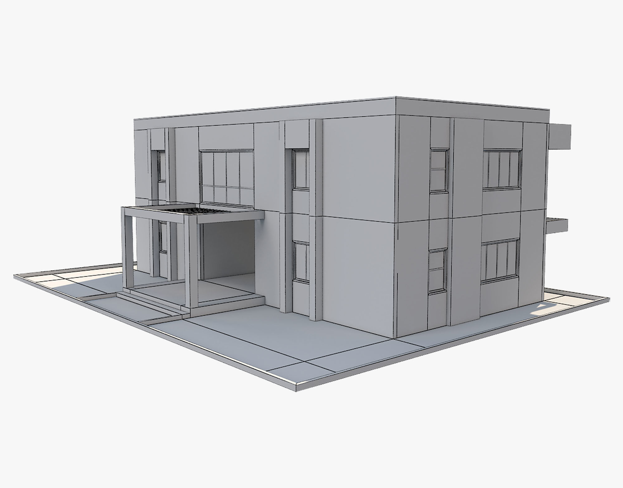 Modern House 8 3D model_4