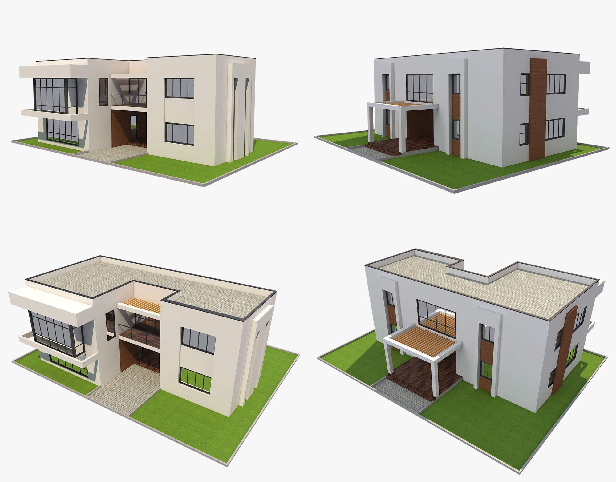 Modern House 8 3D model_16