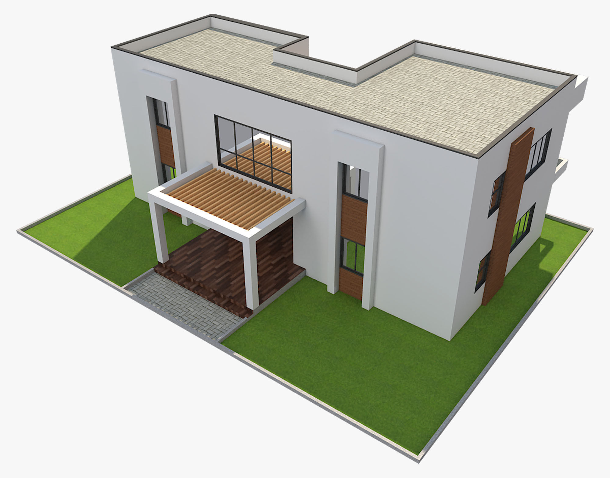 Modern House 8 3D model_15