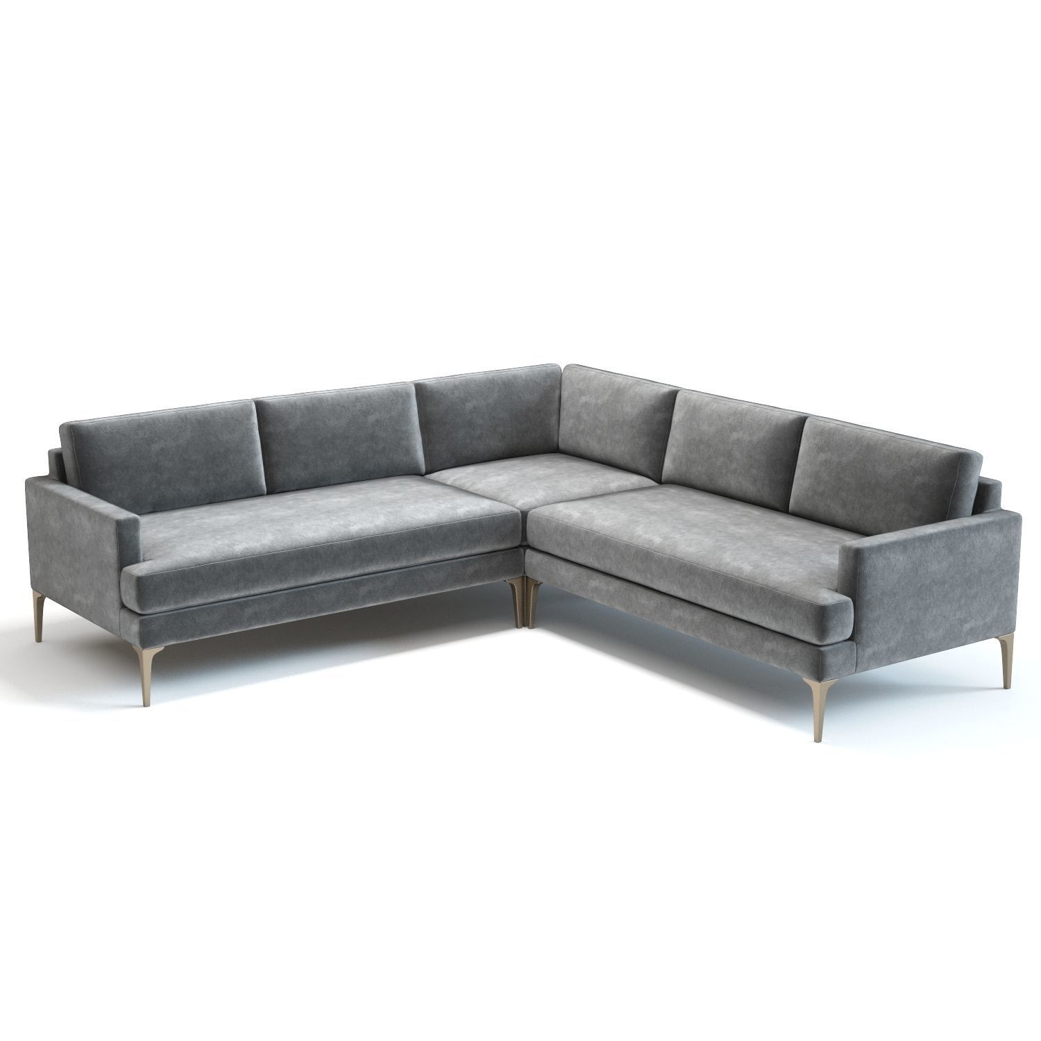 West Elm Andes L-Shaped Sofa 3D model_1