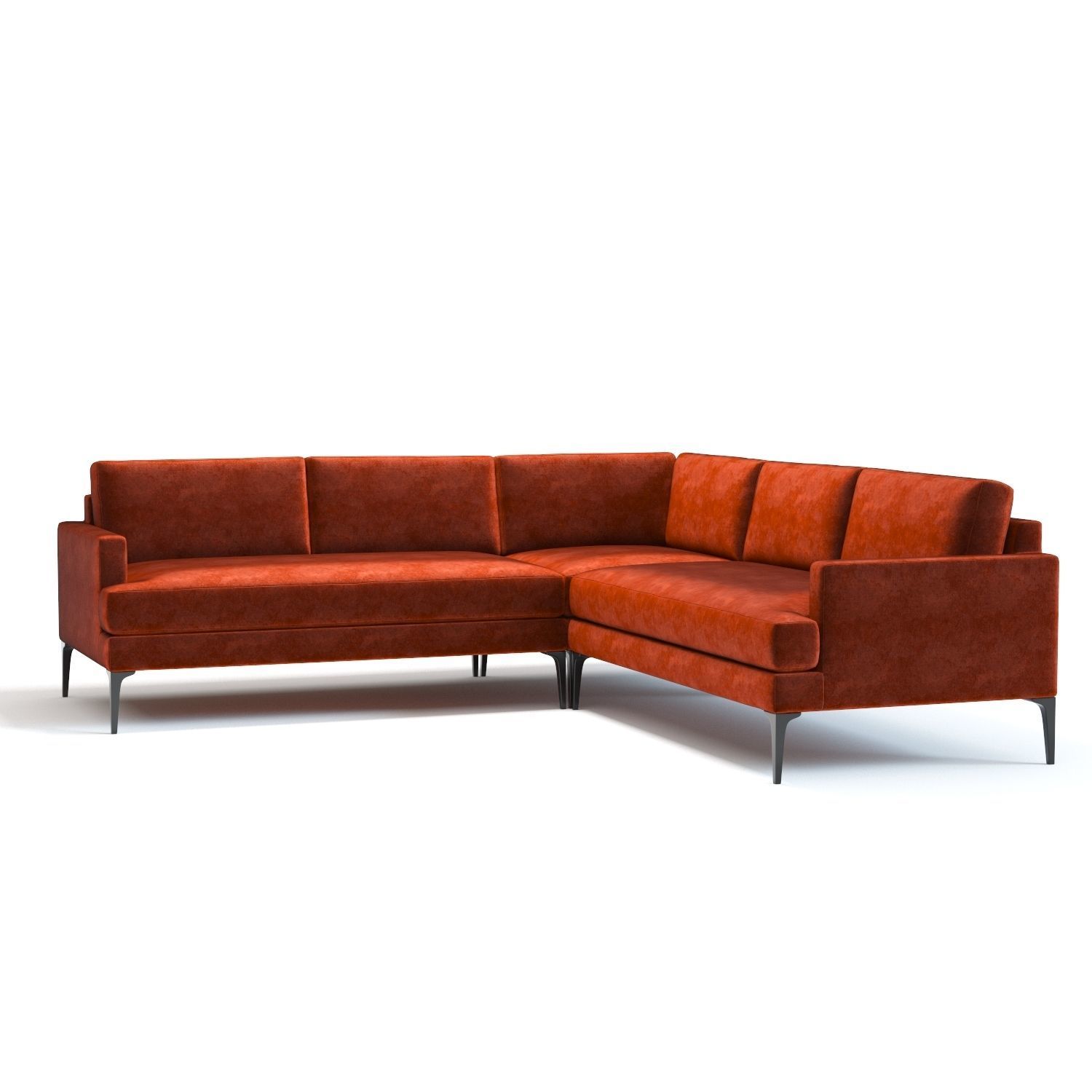 West Elm Andes L-Shaped Sofa 3D model_3