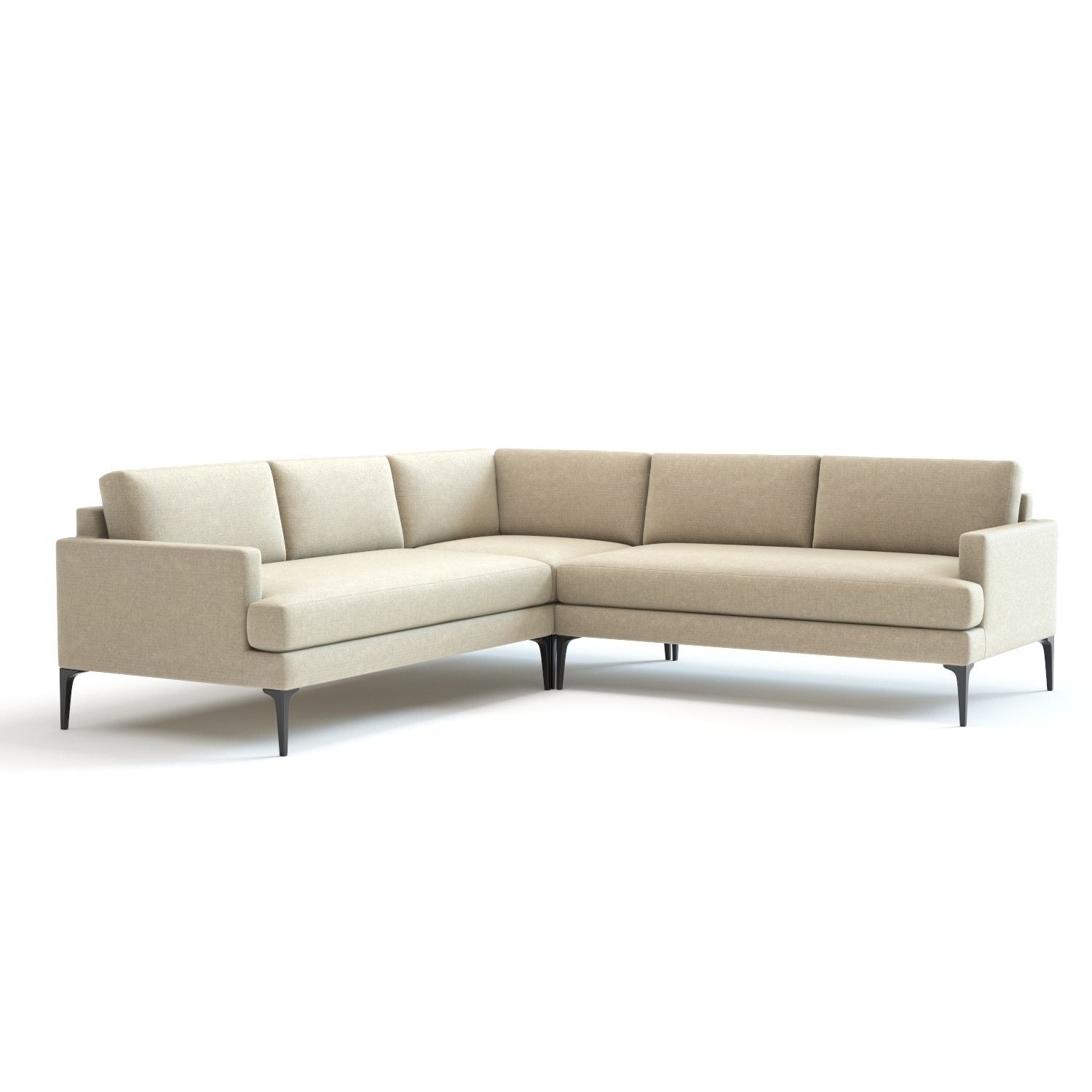 West Elm Andes L-Shaped Sofa 3D model_2